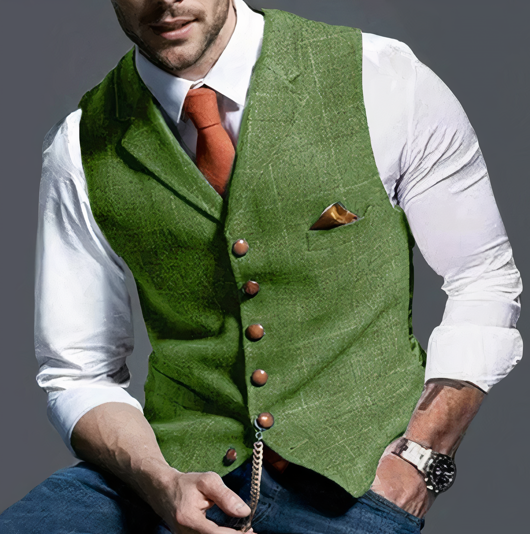 Colete masculino xadrez luxuoso - Edward