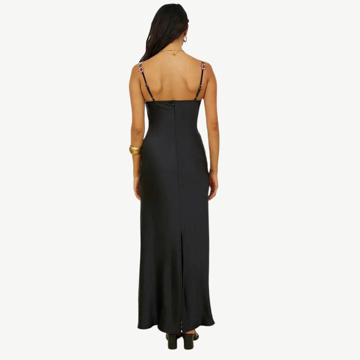 Vestido de cetim luxuoso - Celeste