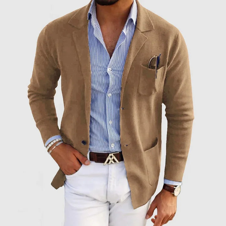 Casaco de malha masculino com estilo e conforto - Milo