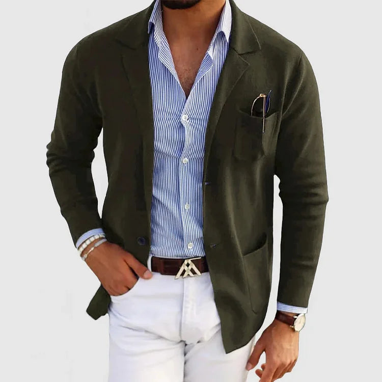 Casaco de malha masculino com estilo e conforto - Milo