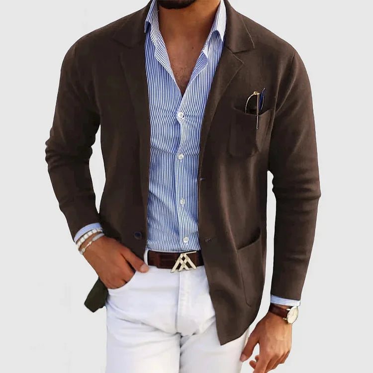 Casaco de malha masculino com estilo e conforto - Milo