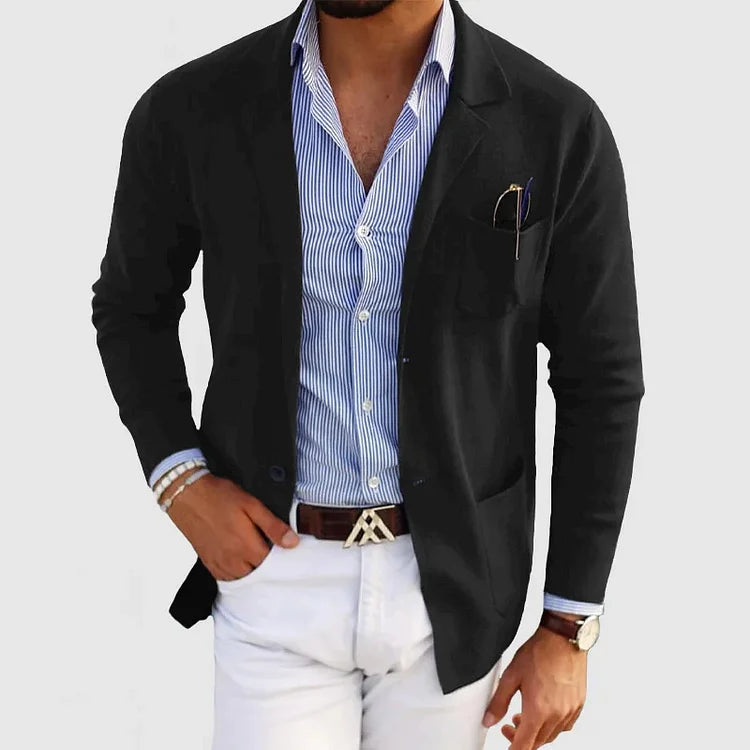 Casaco de malha masculino com estilo e conforto - Milo