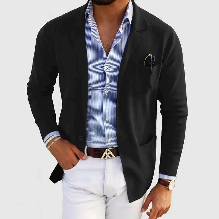 Casaco de malha masculino com estilo e conforto - Milo