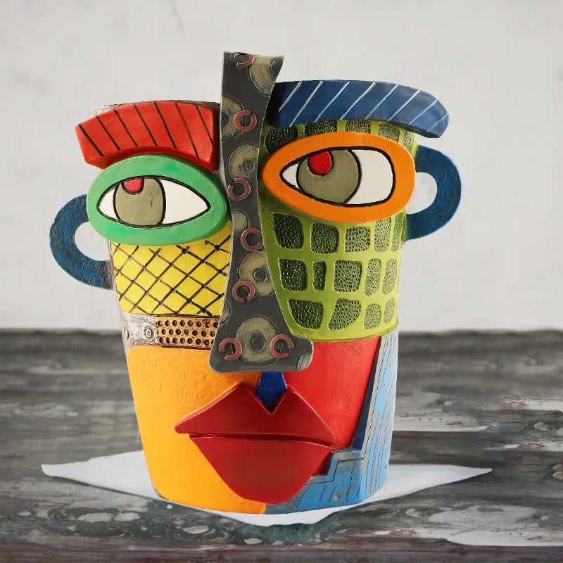Vasos de flores ornamentais de arte abstrata estilosa - RetroVisage