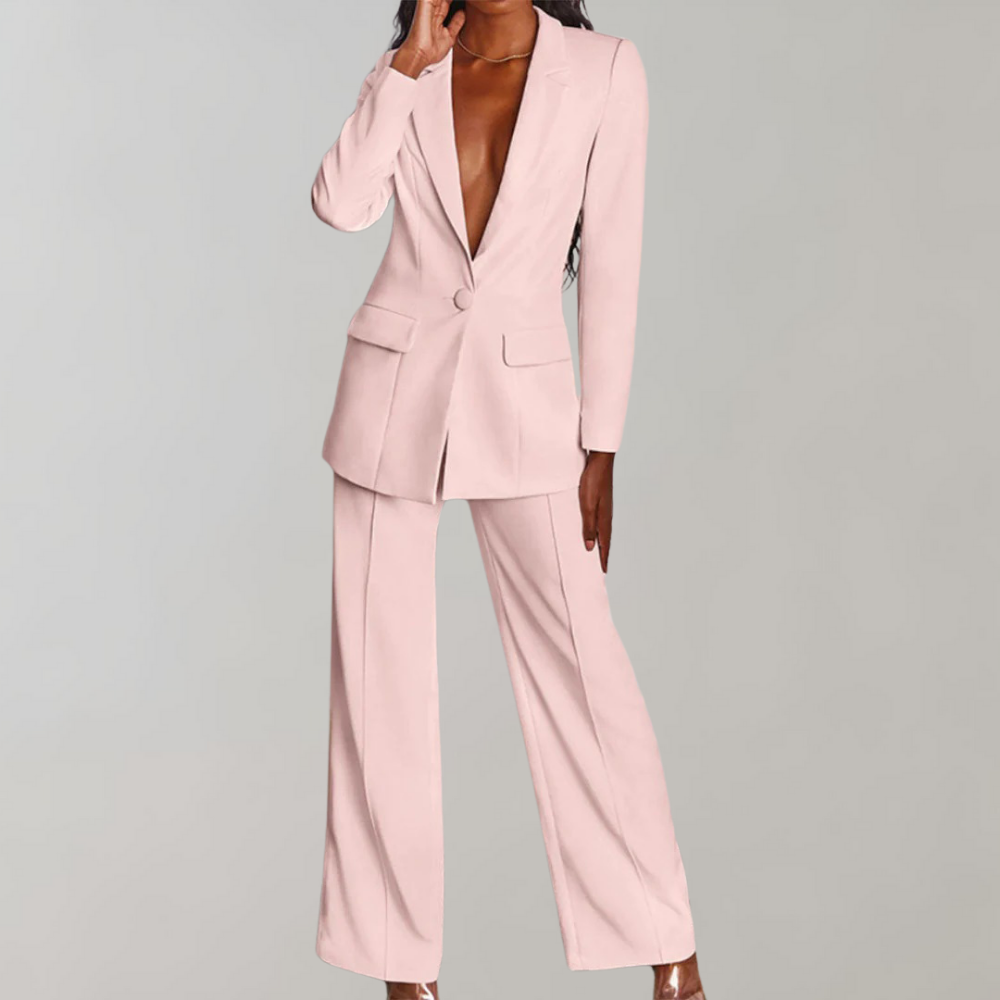 Conjunto de blazer e calças elegante - Elena