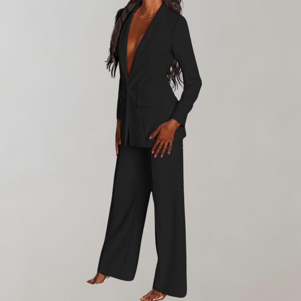Conjunto de blazer e calças elegante - Elena