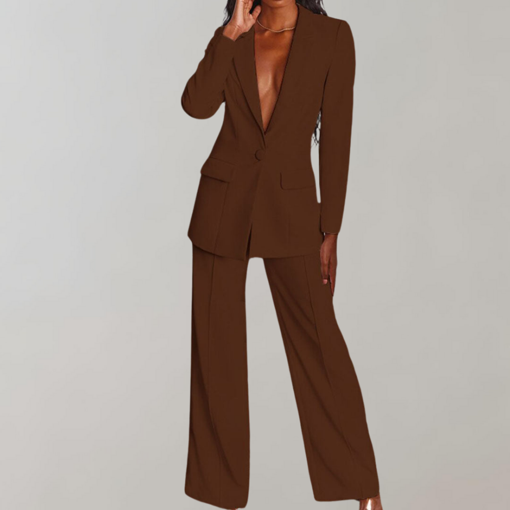 Conjunto de blazer e calças elegante - Elena