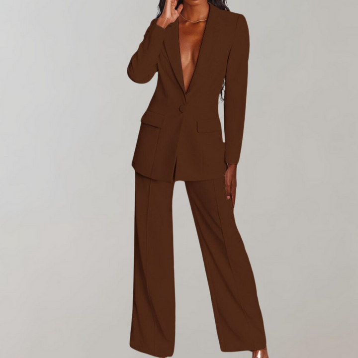 Conjunto de blazer e calças elegante - Elena
