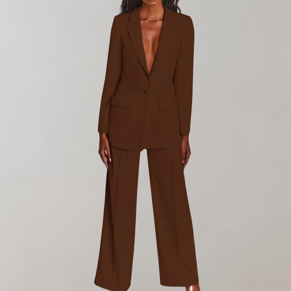 Conjunto de blazer e calças elegante - Elena