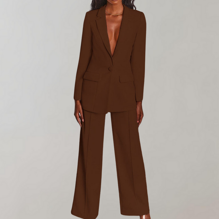Conjunto de blazer e calças elegante - Elena