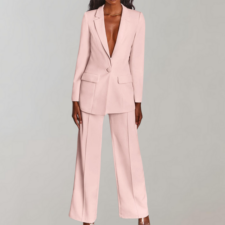 Conjunto de blazer e calças elegante - Elena