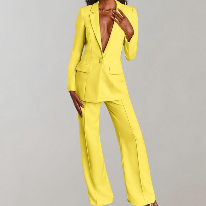 Conjunto de blazer e calças elegante - Elena
