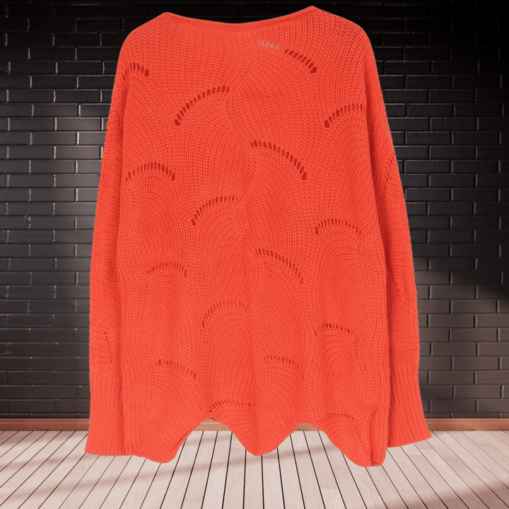 Women's ribbed fall sweater with an asymmetric hem — Annelie