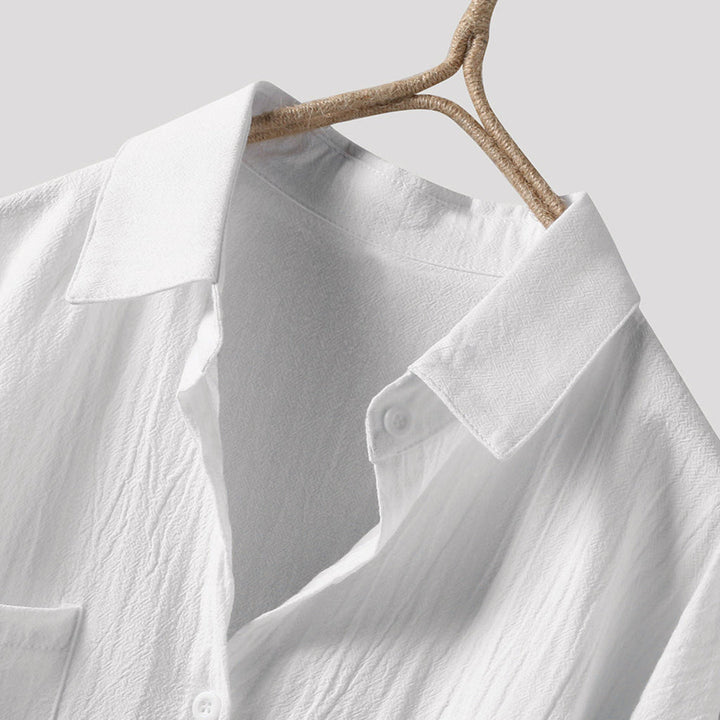 Lightweight Ladies' Blouse with Long Sleeves and Front Pockets – Selene
