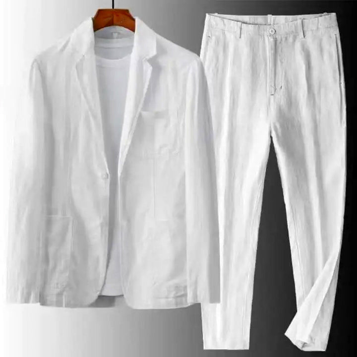 Conjunto Casual Urbano de Linho para Homens - Simon