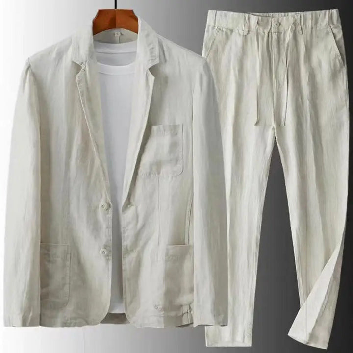 Conjunto Casual Urbano de Linho para Homens - Simon