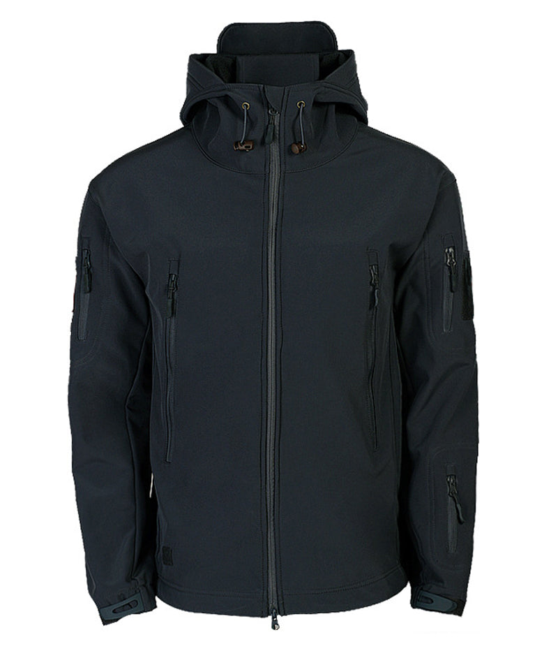 Jaqueta Softshell Masculina Tática à Prova D'Água e à Prova de Vento com Capuz - Kai