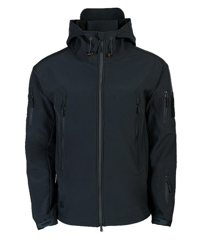 Jaqueta Softshell Masculina Tática à Prova D'Água e à Prova de Vento com Capuz - Kai