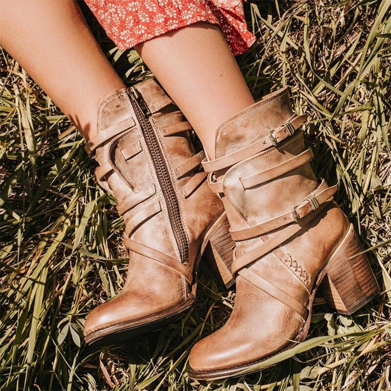 Learning Ladies' Ankle Boots with Orthopaedic Heel – Chiara
