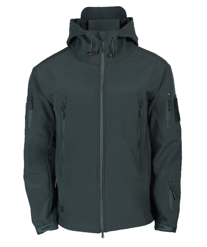 Jaqueta Softshell Masculina Tática à Prova D'Água e à Prova de Vento com Capuz - Kai