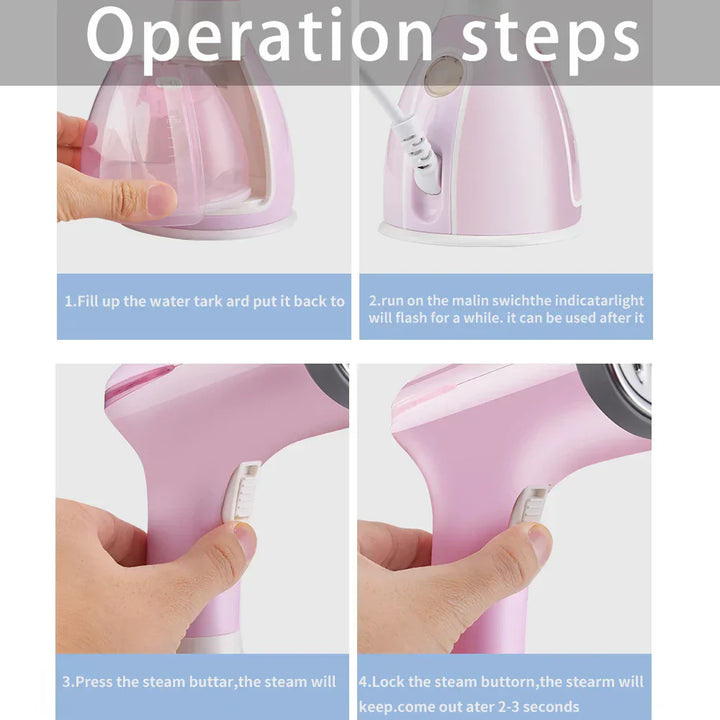 Vertical Garment Steamer 280W Rapid Heat-Up 1500ml Tank – SteamFlow