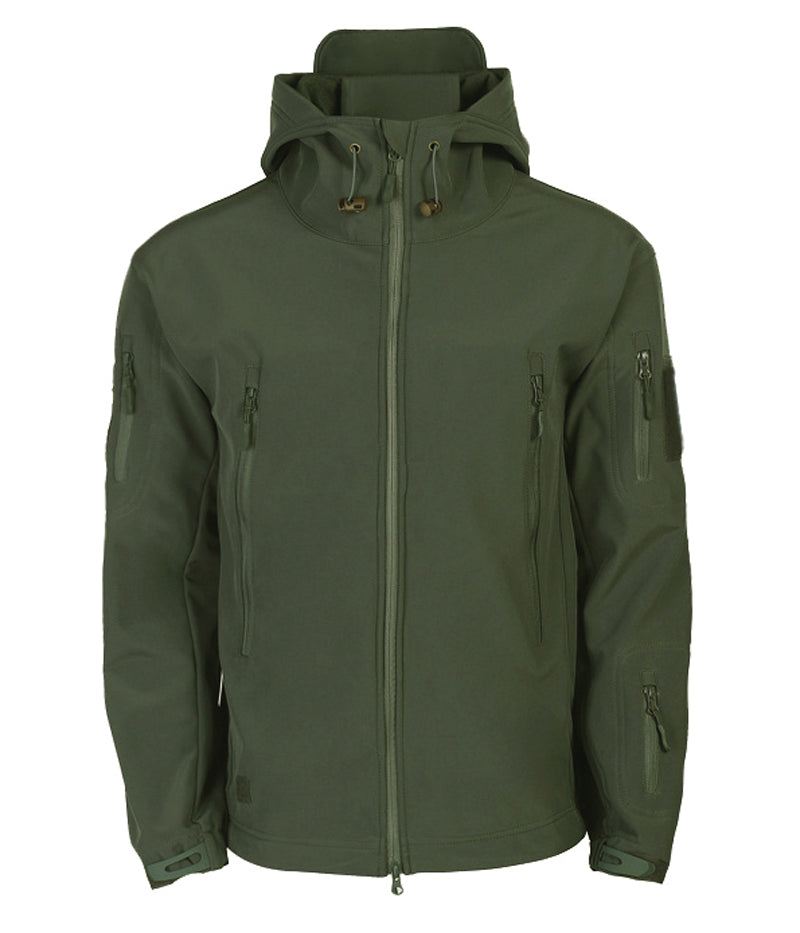 Jaqueta Softshell Masculina Tática à Prova D'Água e à Prova de Vento com Capuz - Kai