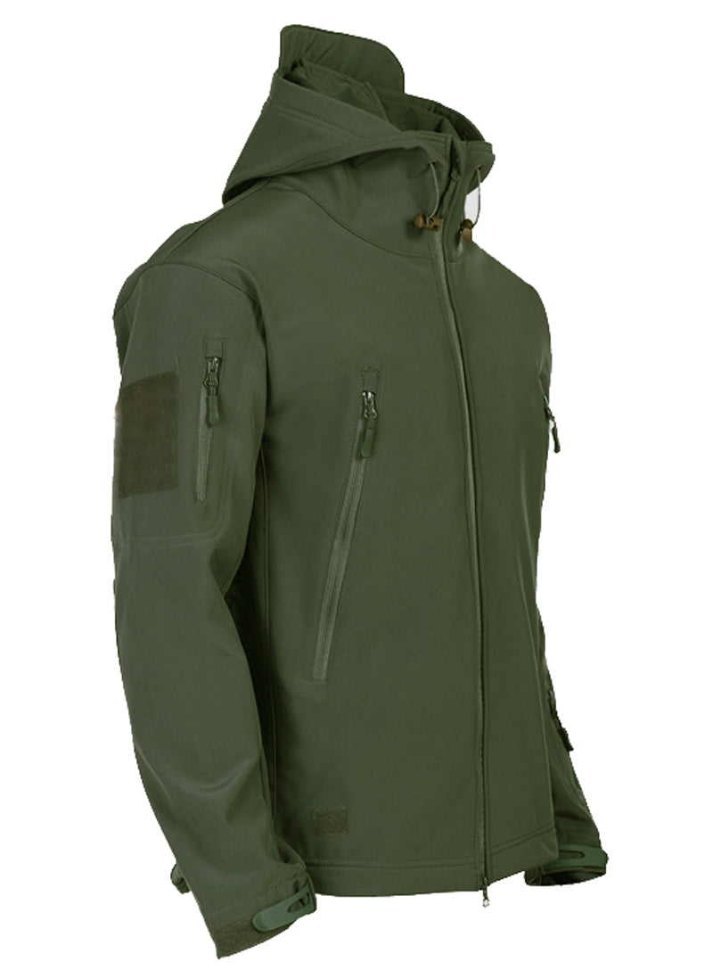 Jaqueta Softshell Masculina Tática à Prova D'Água e à Prova de Vento com Capuz - Kai