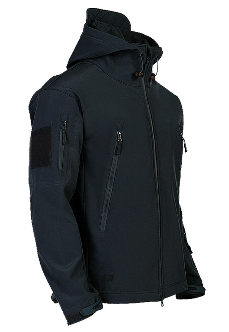 Jaqueta Softshell Masculina Tática à Prova D'Água e à Prova de Vento com Capuz - Kai