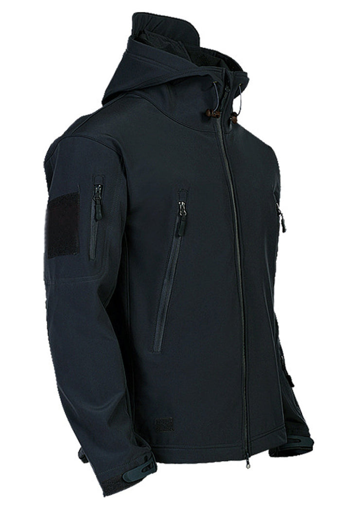 Jaqueta Softshell Masculina Tática à Prova D'Água e à Prova de Vento com Capuz - Kai