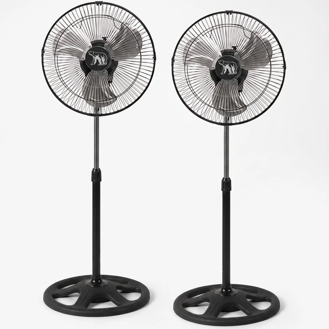 Height-Adjustable Three-Speed Pedestal Fan Set - Breesia