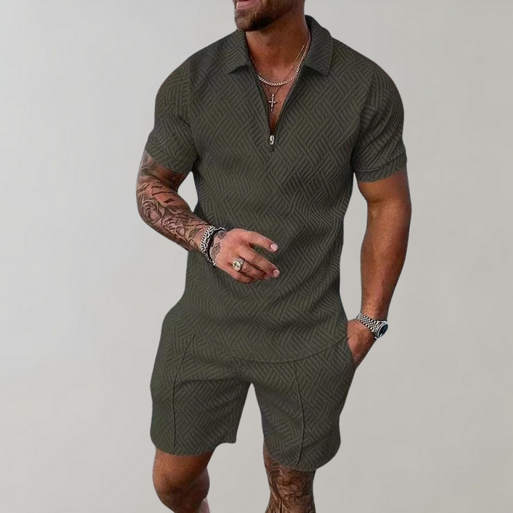 Conjunto de verão para homens - Polo e shorts - Rafael