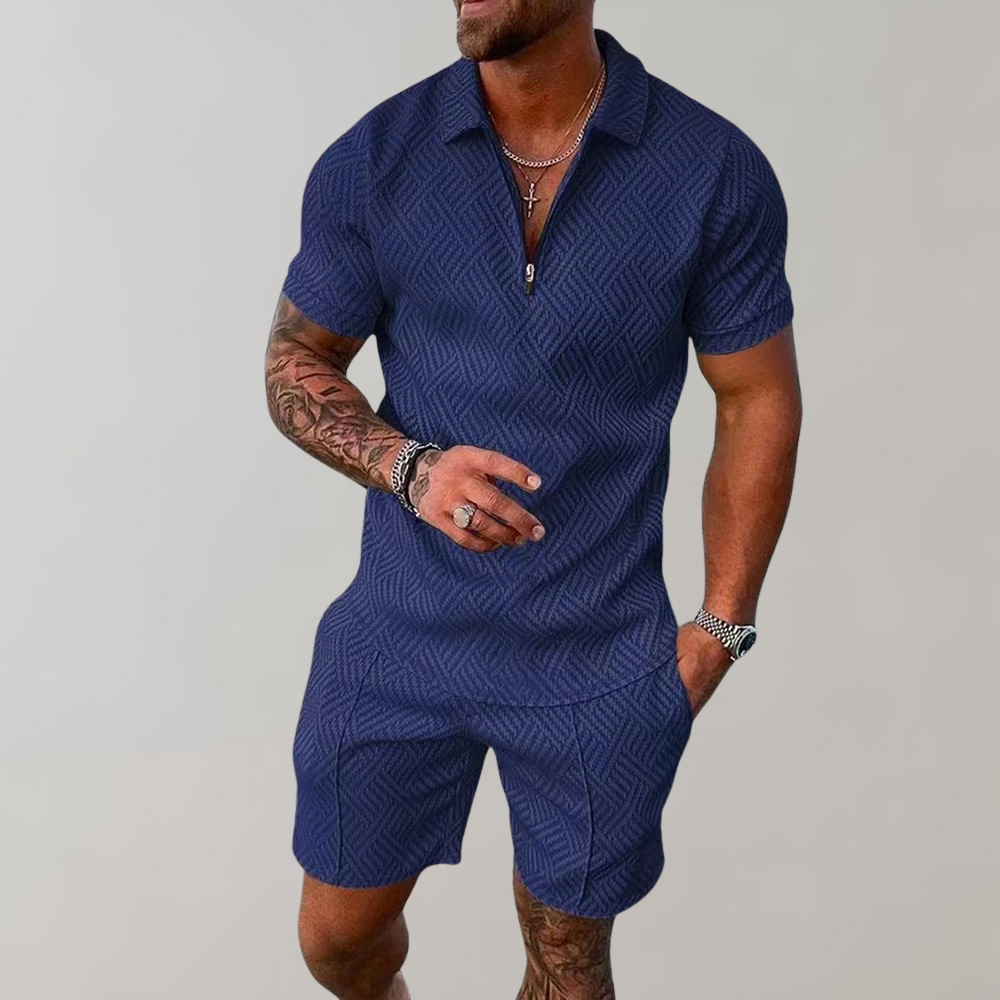 Conjunto de verão para homens - Polo e shorts - Rafael