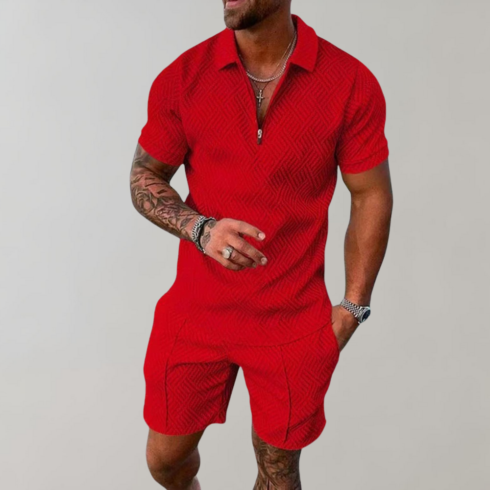 Conjunto de verão para homens - Polo e shorts - Rafael