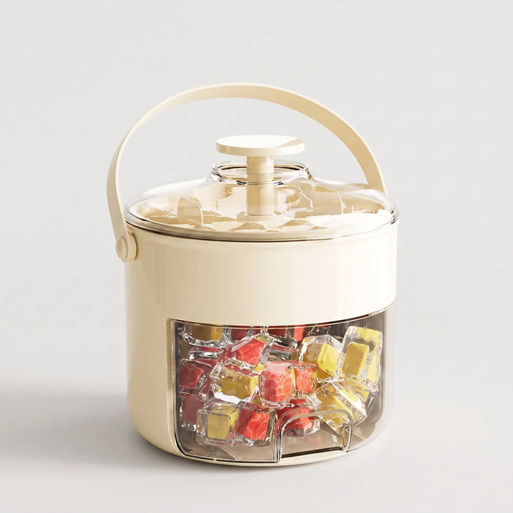 Ice Cube Tray With Integrated Storage Bin - Kaltix