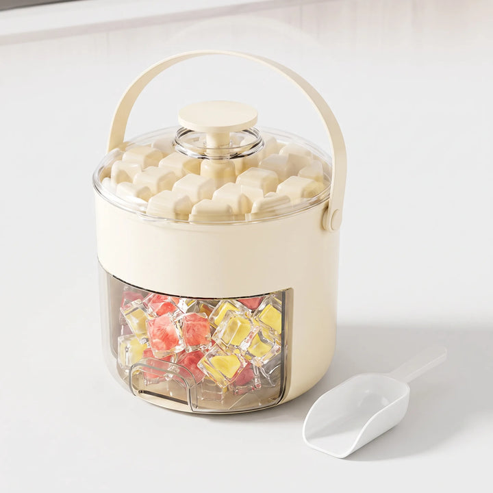 Ice Cube Tray With Integrated Storage Bin - Kaltix
