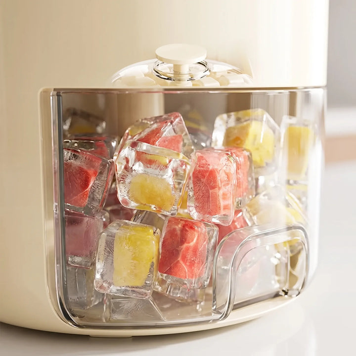 Ice Cube Tray With Integrated Storage Bin - Kaltix
