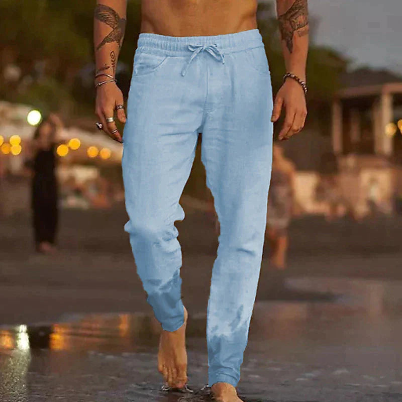 Pantalones de linho elegantes para homens - Theo