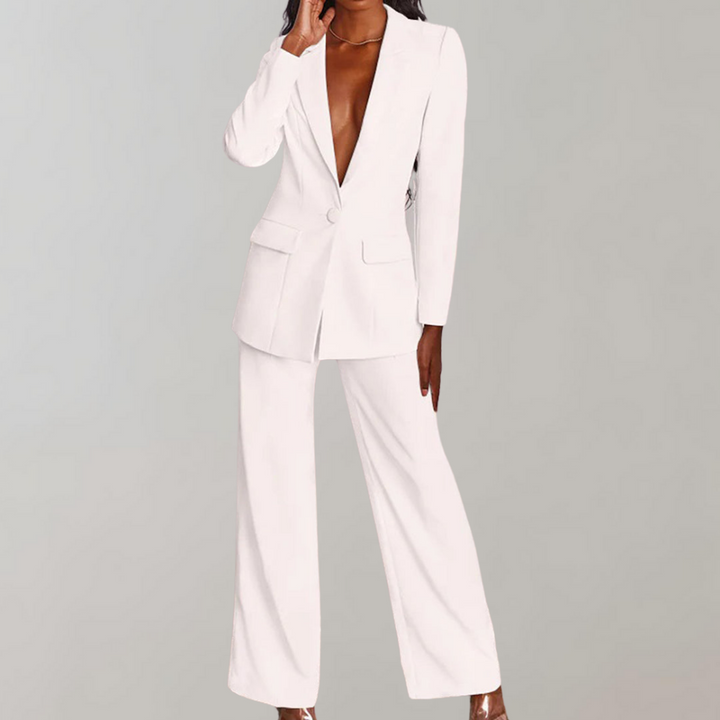 Conjunto de blazer e calças elegante - Elena