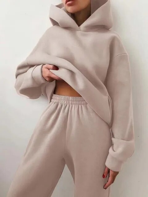 Women's fleece hoodie and jogging trousers set – Autumn Magic by Marivelle