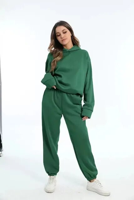 Women's fleece hoodie and jogging trousers set – Autumn Magic by Marivelle