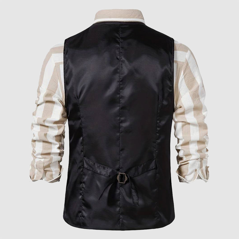 Vintage Men's Waistcoat with Checked Pattern – Henri