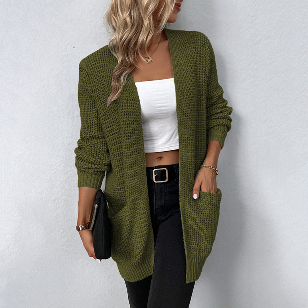Knitted Ladies' Cardigan with Pockets – Maelis