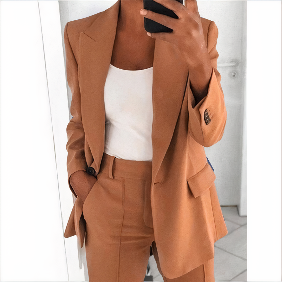 Conjunto de blazer e calças elegante para mulheres - Sanne
