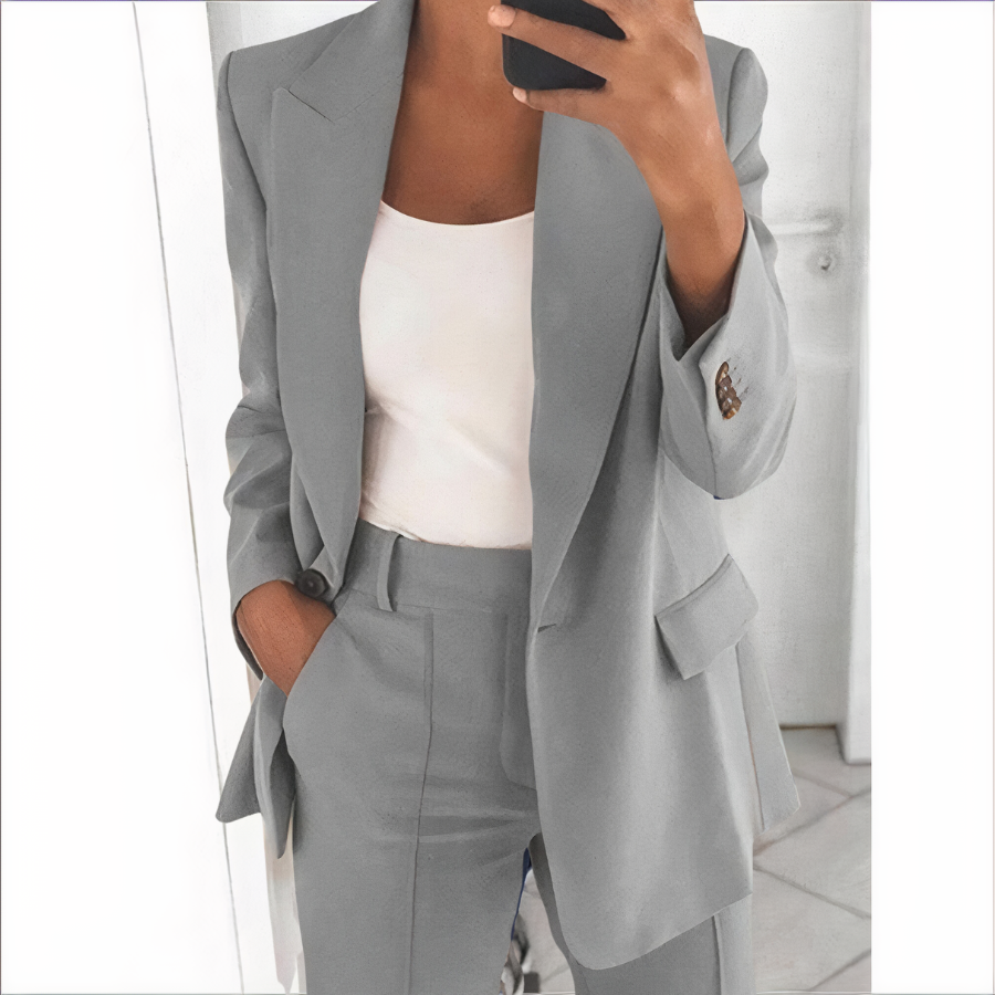 Conjunto de blazer e calças elegante para mulheres - Sanne