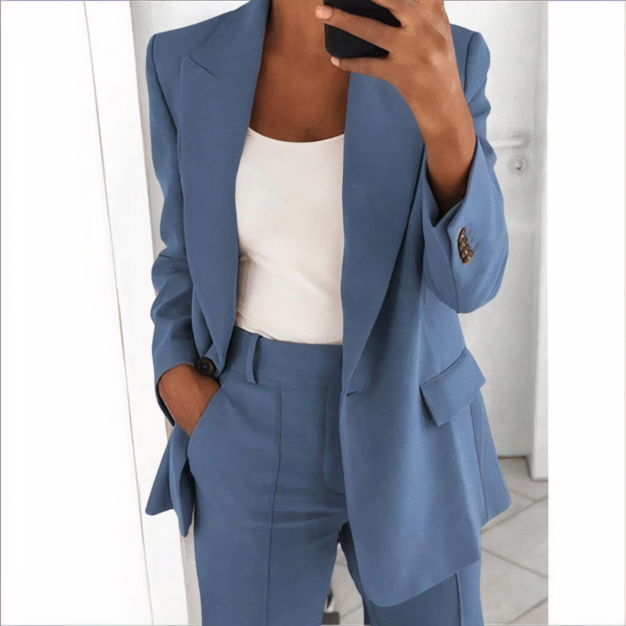 Conjunto de blazer e calças elegante para mulheres - Sanne