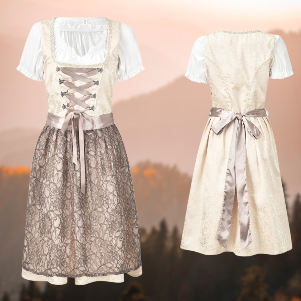Traje feminino exclusivo com avental e blusa - EdelTrachten