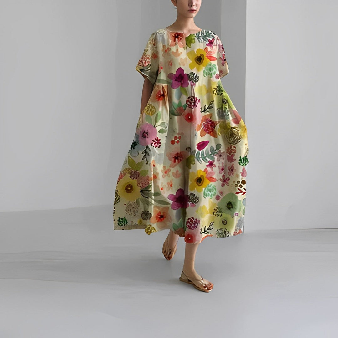 Vestido Maxi Boho de Flores - FloraChic
