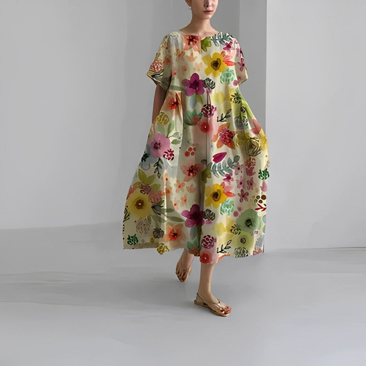 Vestido Maxi Boho de Flores - FloraChic
