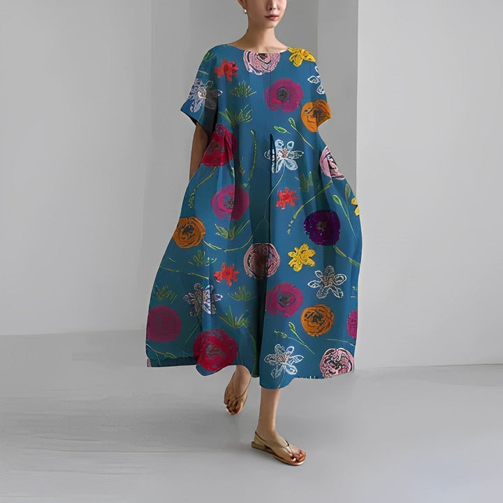 Vestido Maxi Boho de Flores - FloraChic