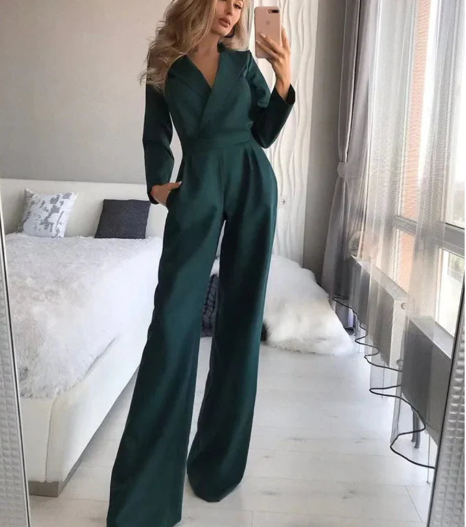 Langärmeliger Jumpsuit Mit Tailliertem Schnitt - Frederike